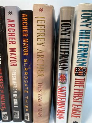 Hardcover books (new - 11) with canvas Barnes & Noble bag