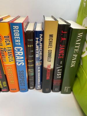 Hardcover & autographed paperback books w/canvas Barnes & Noble bag