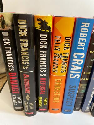Hardcover & autographed paperback books w/canvas Barnes & Noble bag