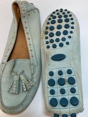 Coach light blue flats