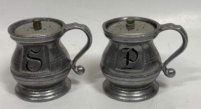 Vintage Antique Wilton Armetale RWP Pewter Salt and Pepper Shakers