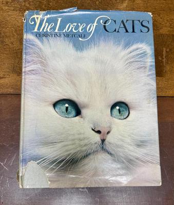 The Love of Cats by Christine Metcalf Cat Lover Coffee Table Book 1973