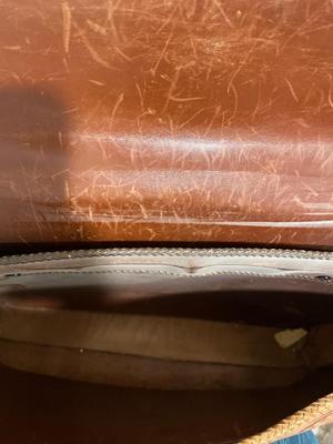 Vintage (1950s?) leather tooled briefcase