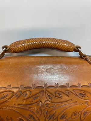 Vintage (1950s?) leather tooled briefcase