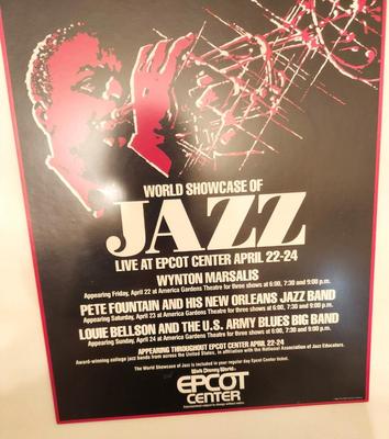 Lot #159 1988 World Showcase of Jazz Poster - sponsored by Disney Company