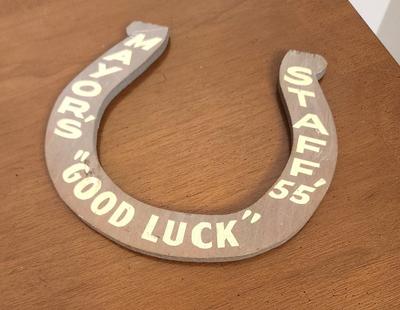 Lot #164 Mayor's Staff 1955 - Good Luck Horseshoe