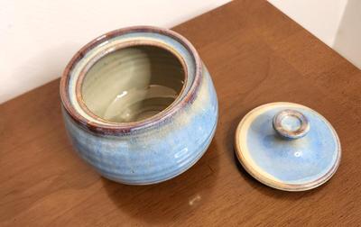 Lot #165 SHEARWATER Pottery Jar with Lid - marked