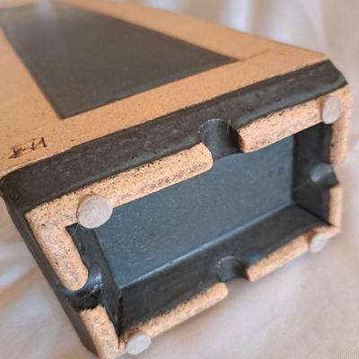 Pair Asian-Inspired Stoneware Slab Vases (UL-SD)