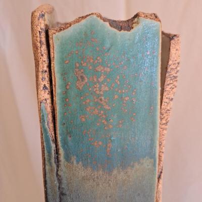 Pair Asian-Inspired Stoneware Slab Vases (UL-SD)