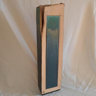Pair Asian-Inspired Stoneware Slab Vases (UL-SD)