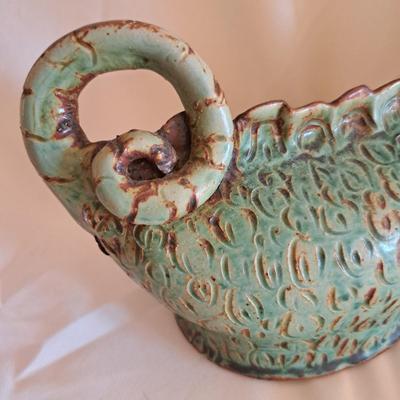 Handmade Happy Stoneware Green Dragon (UL-SD)