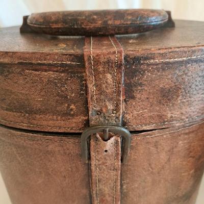 Three Faux Leather, Wood & Metal Distressed Boxes (UL-SD)