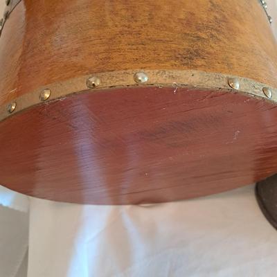 Three Faux Leather, Wood & Metal Distressed Boxes (UL-SD)