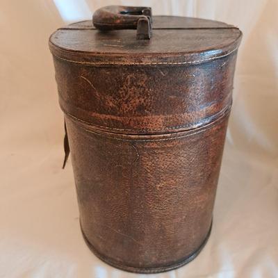 Three Faux Leather, Wood & Metal Distressed Boxes (UL-SD)