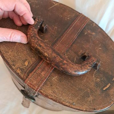 Three Faux Leather, Wood & Metal Distressed Boxes (UL-SD)