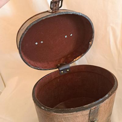 Three Faux Leather, Wood & Metal Distressed Boxes (UL-SD)
