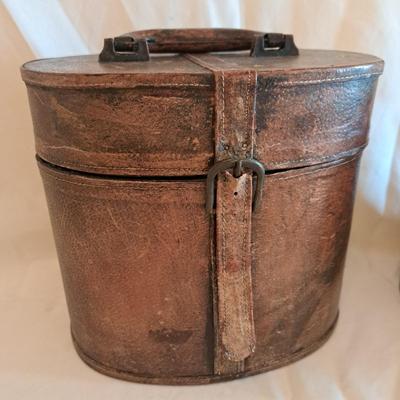 Three Faux Leather, Wood & Metal Distressed Boxes (UL-SD)