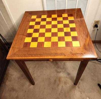Lot #169 Inlaid Gamily Table with 2 Drawers