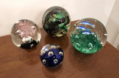 Lot #170 Lot of 4 paperweights