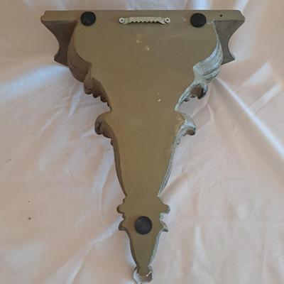 Four Metal Finials & Ornate Corbel Wall Shelf (UL-SD)