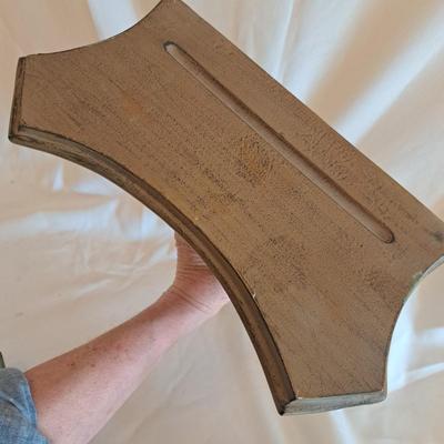 Four Metal Finials & Ornate Corbel Wall Shelf (UL-SD)