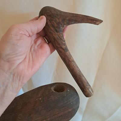 Hand-Carved Signed Roothead Shorebird & Preening Swan (UL-SD)