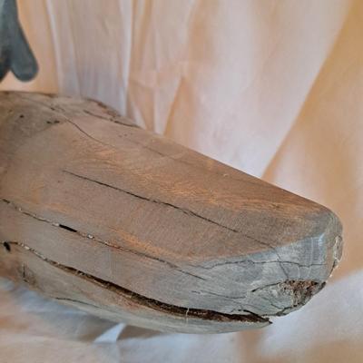 Hand-Carved Signed Roothead Shorebird & Preening Swan (UL-SD)