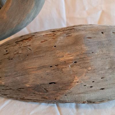 Hand-Carved Signed Roothead Shorebird & Preening Swan (UL-SD)