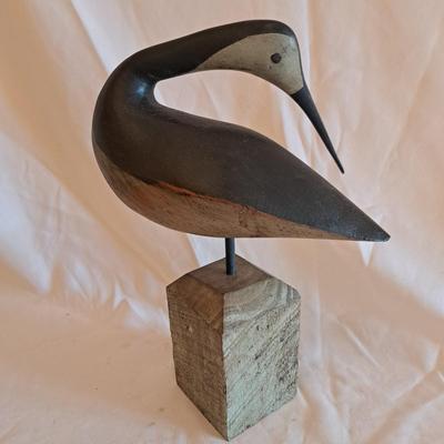 Two Carved Wooden Shorebirds (UL-SD)