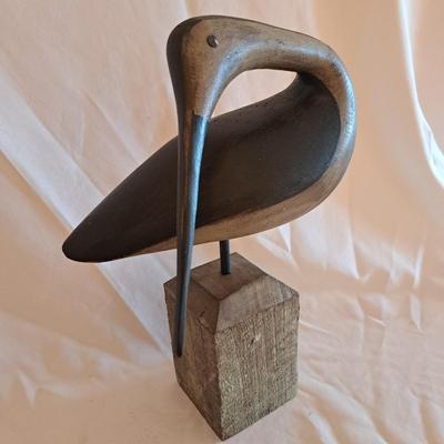 Two Carved Wooden Shorebirds (UL-SD)