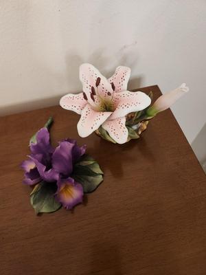 Lot #174 Lot of 2 porcelain Flower Figurines - Andrea and Capodimonte