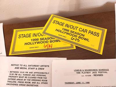 Lot #178 Playboy Jazz Fest (1998) Memorabilia - original music notes by Miles Davis