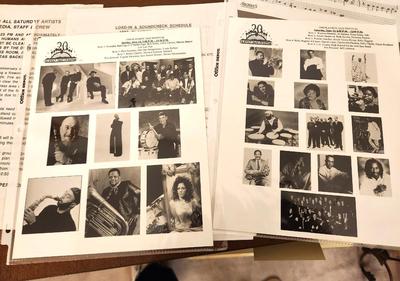 Lot #178 Playboy Jazz Fest (1998) Memorabilia - original music notes by Miles Davis