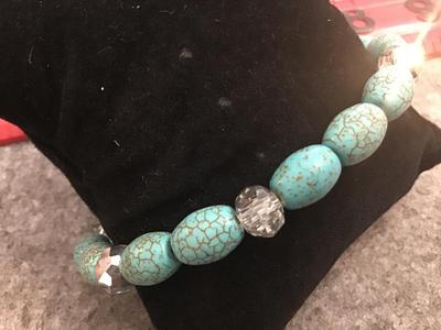 Turquoise like Crystal stretch Bracelet