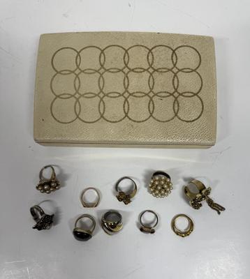 Group of Fashion Rings in Jewelry Box