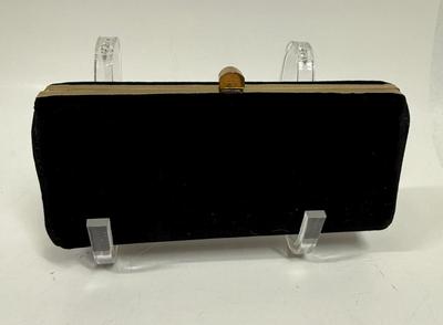 Vintage Little Black Purse Black Velvet