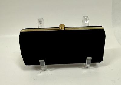 Vintage Little Black Purse Black Velvet