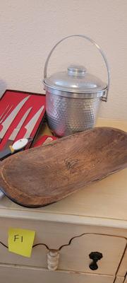 Vintage rattles, glasses, salt n pepper