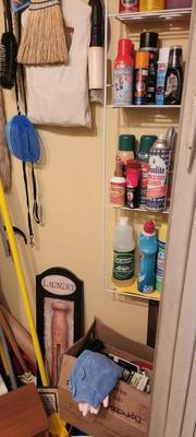 Cleaning supplies, step stool