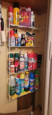 Cleaning supplies, step stool