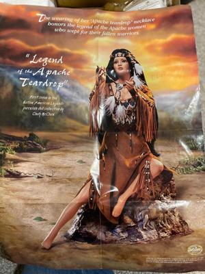 ASHTON DRAKE GALLERY, “LEGEND OF THE APACHE TEAR DROP” PORCELAIN DOLL