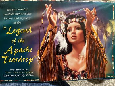 ASHTON DRAKE GALLERY, “LEGEND OF THE APACHE TEAR DROP” PORCELAIN DOLL