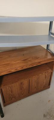 Glass top table, end table, lamps