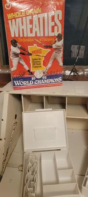 Desk, chair. Quilt stand, boom box