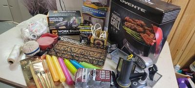 Charcoal grill, knife & tool sharpener