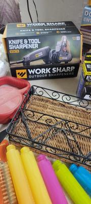 Charcoal grill, knife & tool sharpener