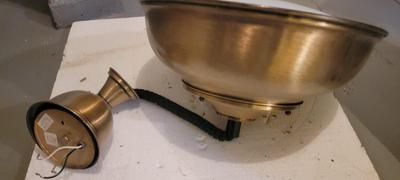 Brass color ceiling light fixture