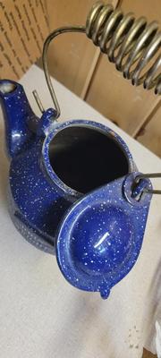 John Wright blue speckled t-pot