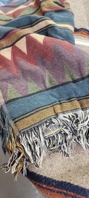 Blanket, throw, moose wall hanging