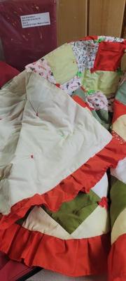 Two Wreath bags, tree skirt